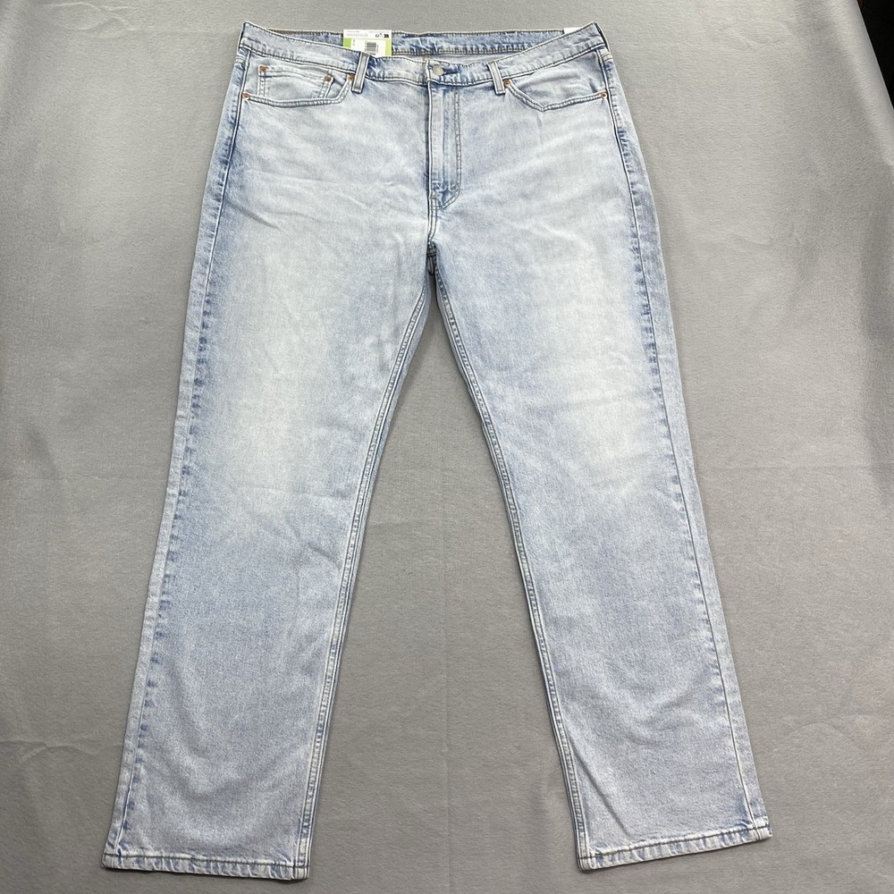 Levis Jeans Mens 40x32 Blue Denim Pants 514 Straight Fit Flex Eco Performance